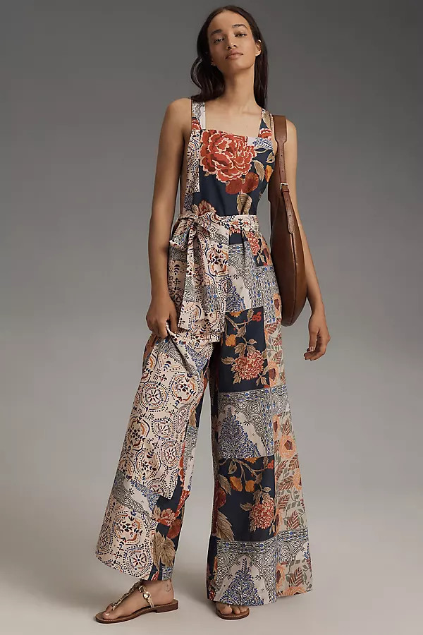 Let Me Be Patchwork Printed Overalls | Anthropologie (US)