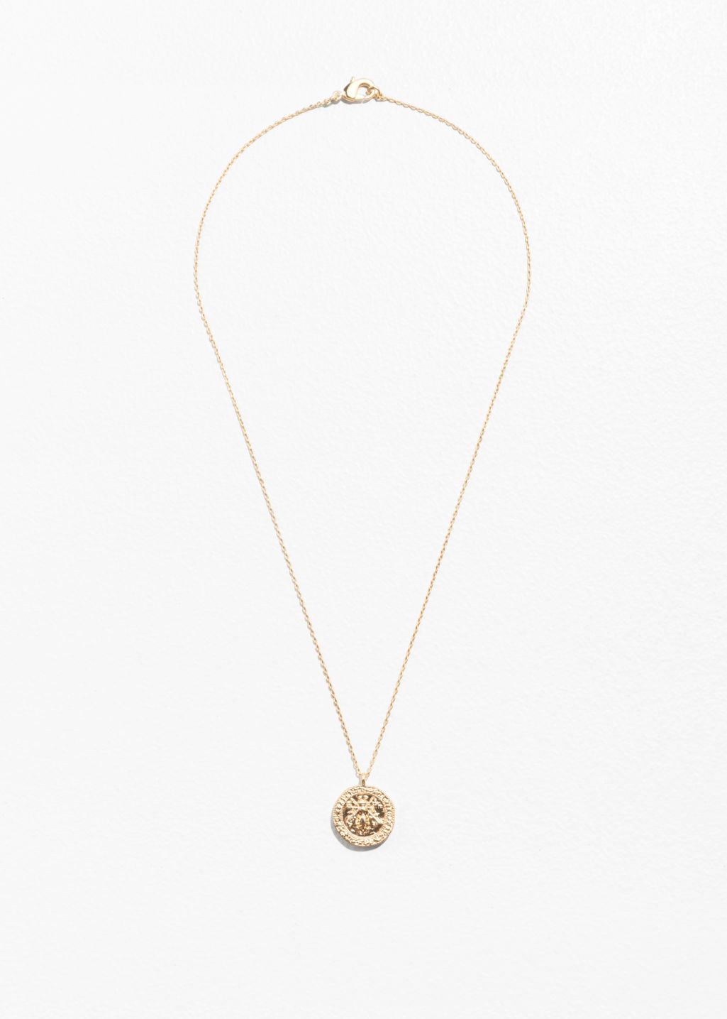 Bee Embossed Pendant Necklace - Gold - Necklaces - & Other Stories IT | & Other Stories (EU + UK)