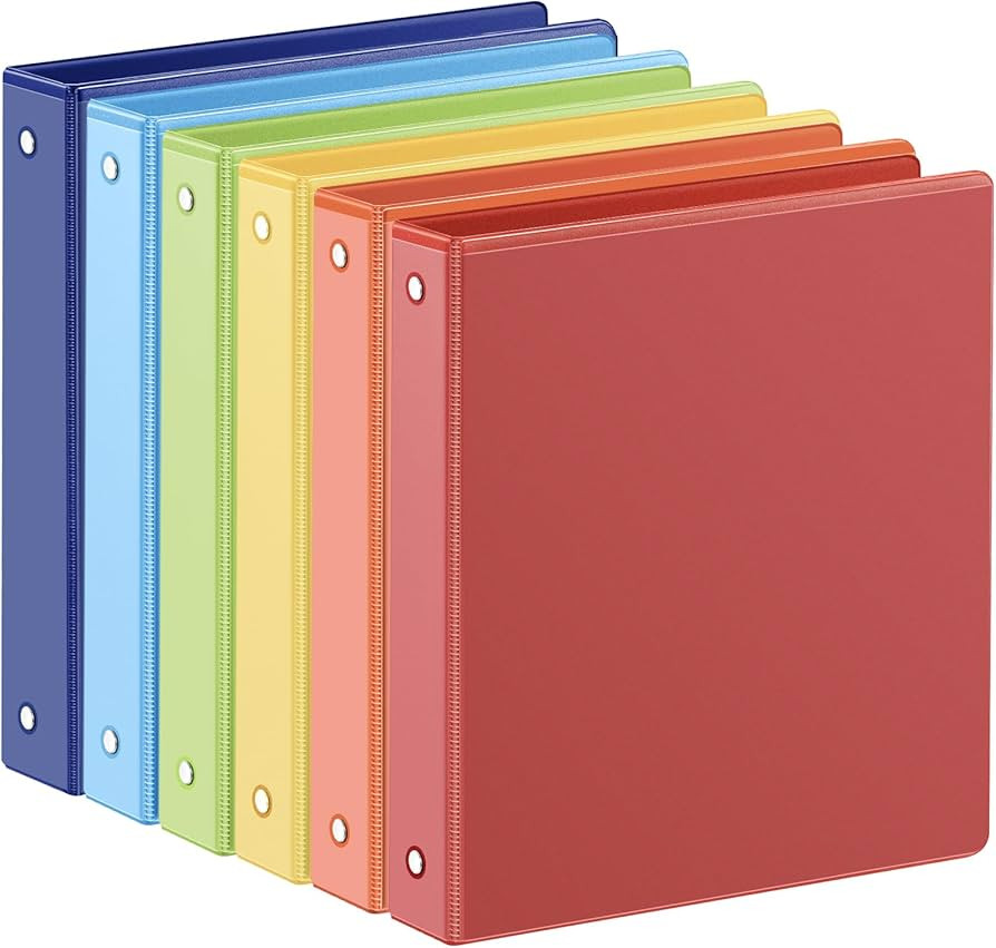 SUIN 1-inch 3 Ring Binder with 2 Interior Pockets, 1''Durable Binders Holds US Letter Size 8.5'' ... | Amazon (US)