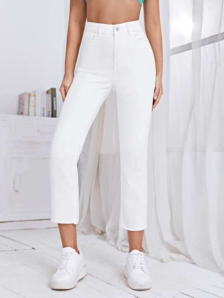 SHEIN Jeans mit hoher Taille | SHEIN
