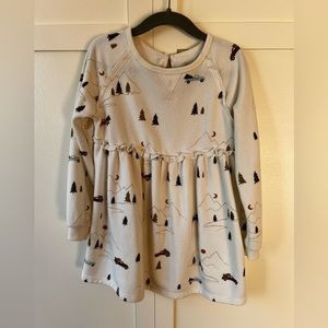Little Co Lauren Conrad Winter Mountains Truck Trees Toddler Dress Size 4T | Poshmark
