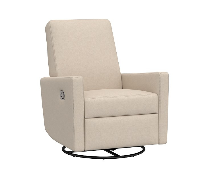 Phoenix Manual Swivel Glider & Recliner, Brushed Crossweave, Natural | Pottery Barn Kids
