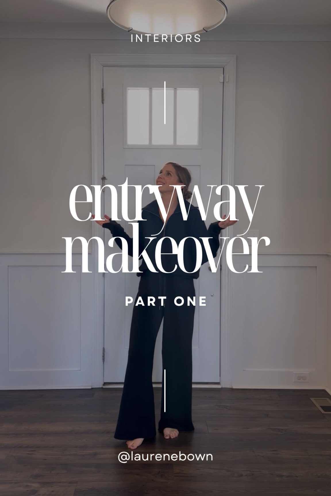 Part one of my entryway makeover! Wearing a small in top and bottom of set, linked art still available and lighting in this space 

#LTKWatchNow #LTKHome