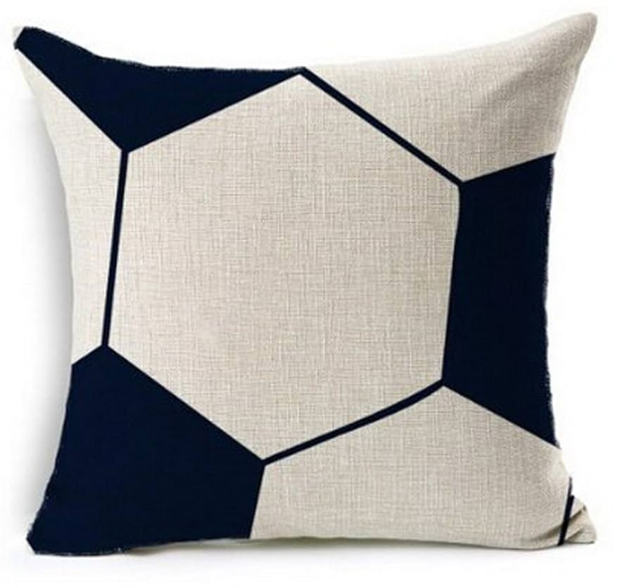 Simple Soccer Ball Design Throw Pillow Case Personalized Cushion Cover New Home Office Decorative... | Amazon (US)