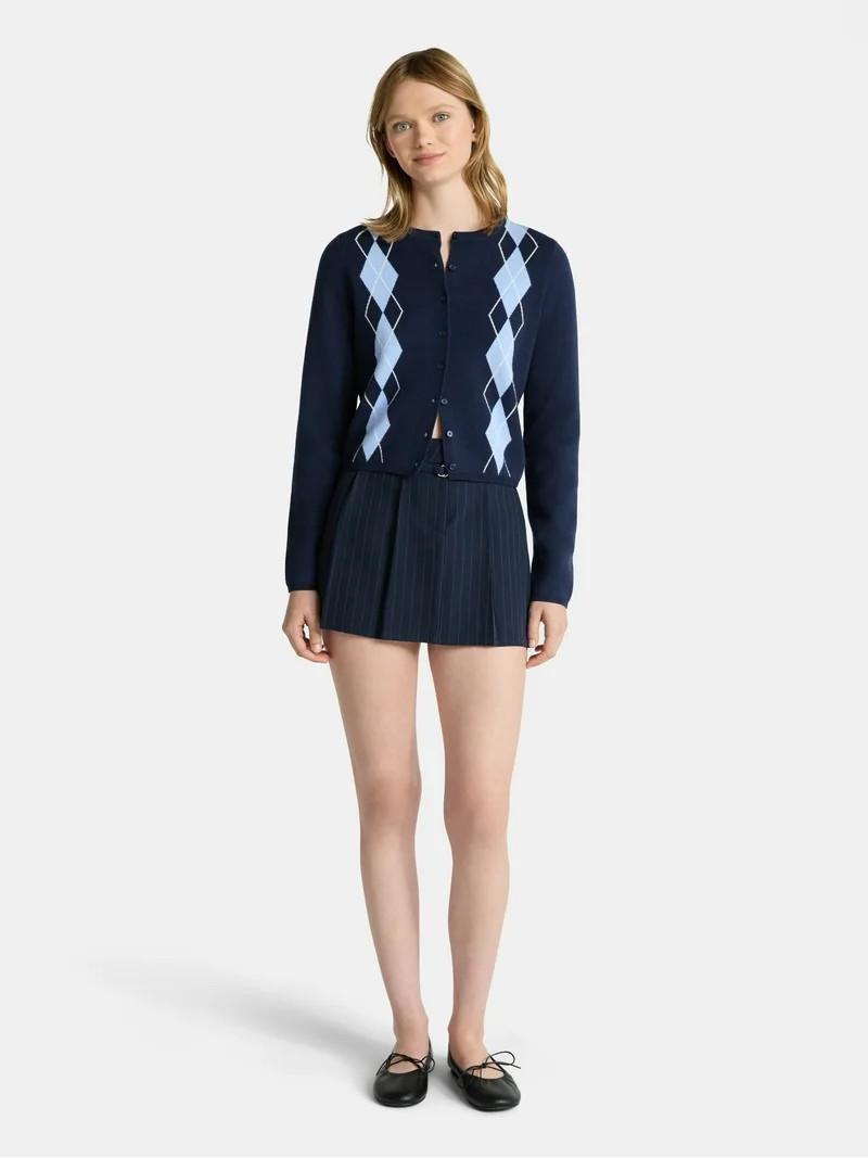 No Boundaries Button-Front Cardigan, Women's | Walmart (US)