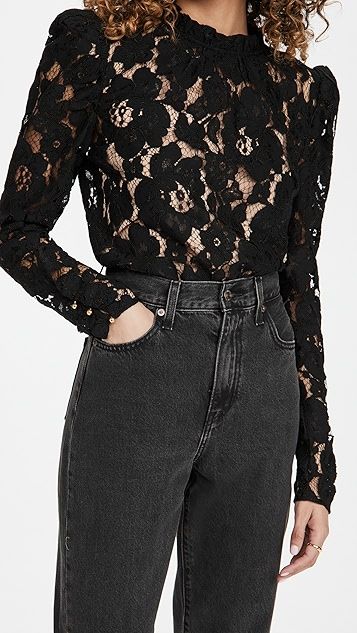 Emma Puff Sleeve Lace Top | Shopbop