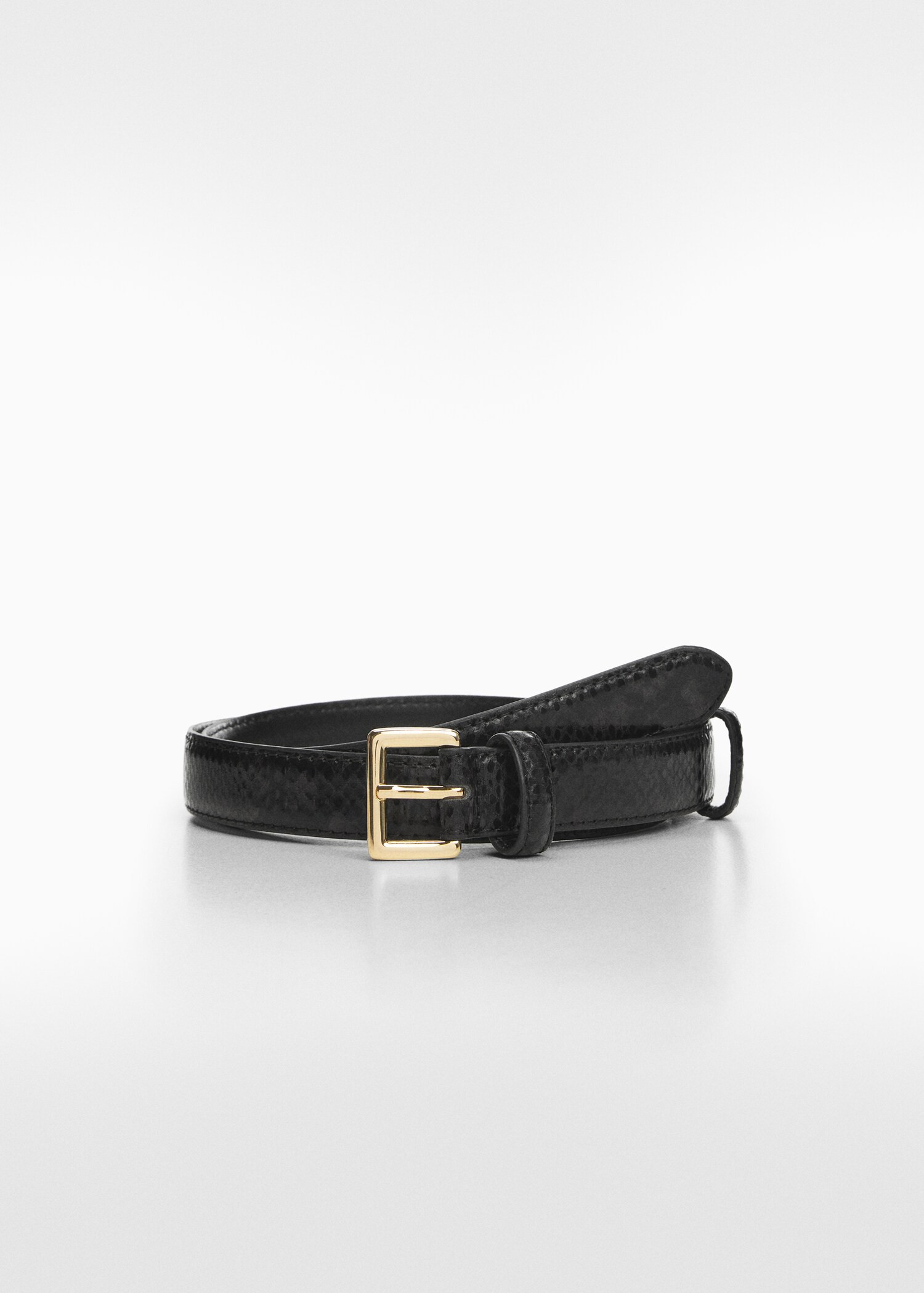 Snake-effect belt | MANGO (US)