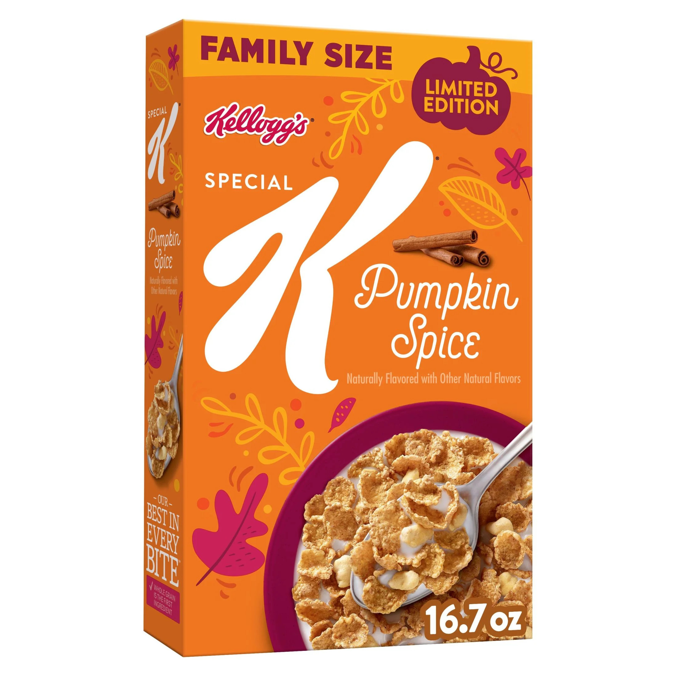 Kellogg's Special K Breakfast Cereal, Fiber Cereal, Family Breakfast, Family Size, Pumpkin Spice,... | Walmart (US)