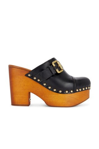 Chloe Jeanette Clog Sandal in Black | FWRD 