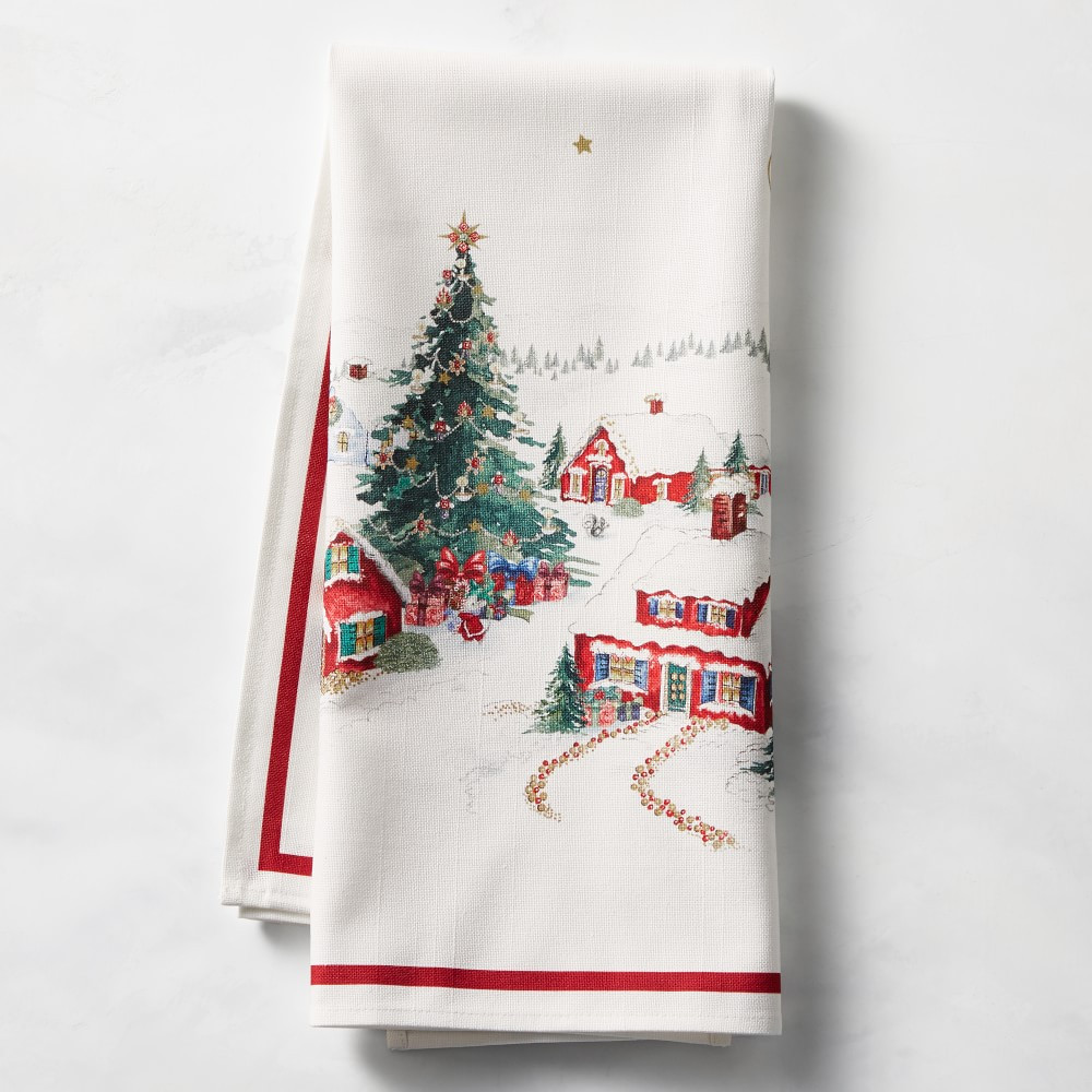 'Twas the Night Before Christmas Village Towels, Set of 2 | Williams-Sonoma