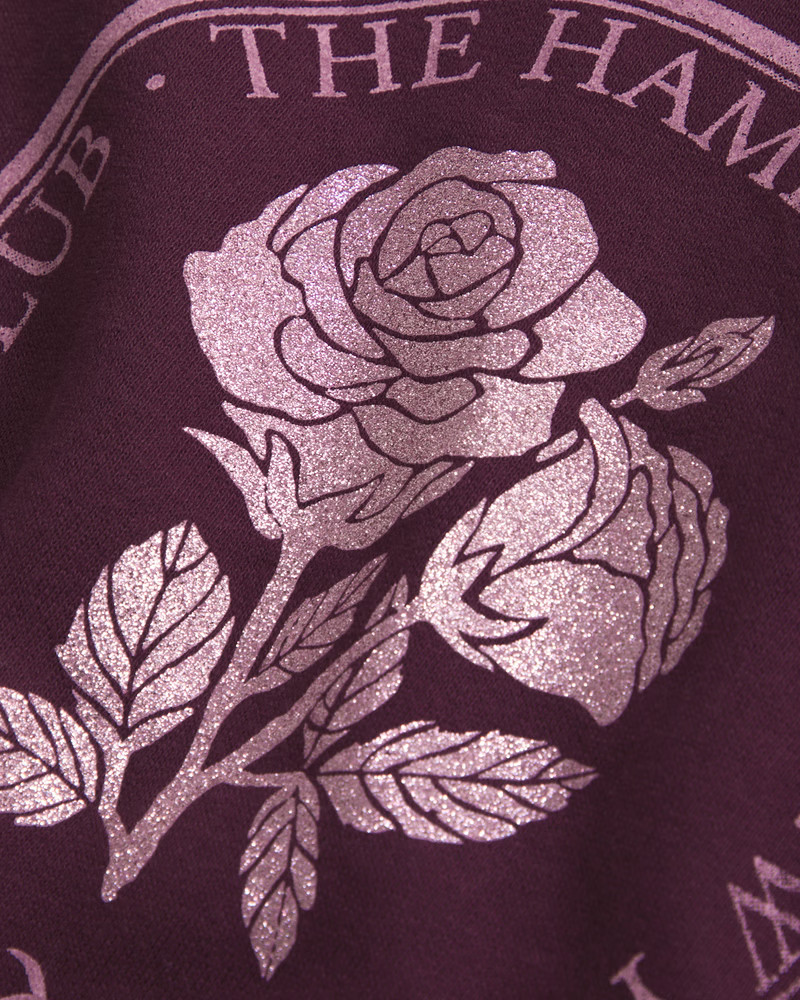 girls off-the-shoulder graphic crew sweatshirt | girls tops | Abercrombie.com | Abercrombie & Fitch (US)