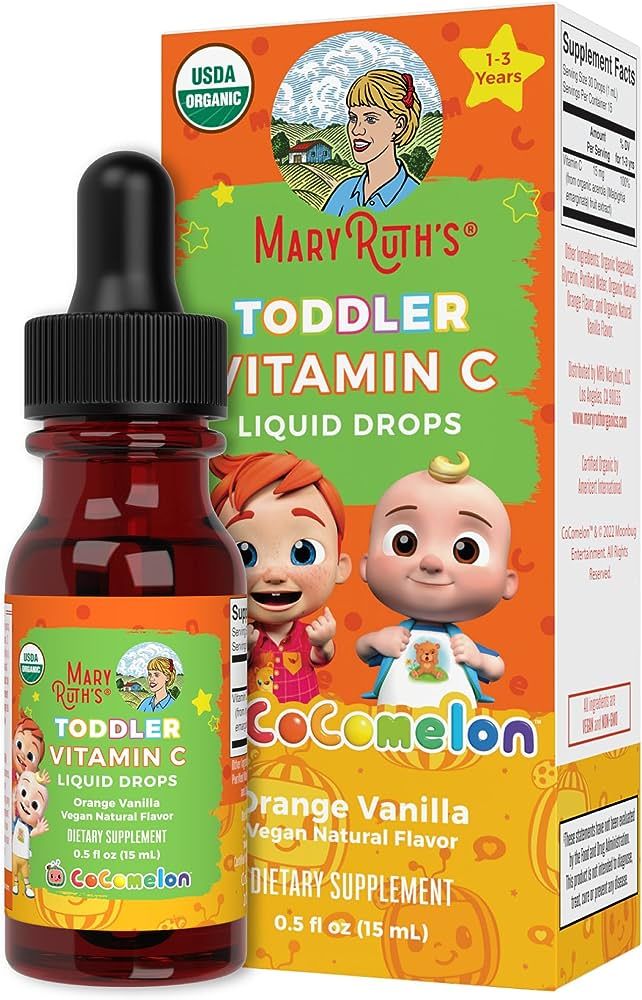 MaryRuth's | Cocomelon Kids Vitamin C Liquid Drops for Ages 4-13 Years | USDA Organic | Immune Su... | Amazon (US)