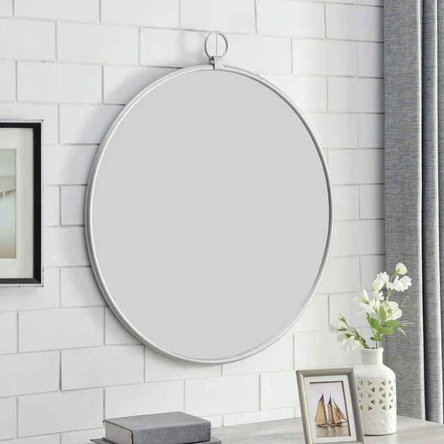 FirsTime & Co. Silver Marshall Wall Mirror, Modern, Round, 32.5 x 1 x 36 in - Walmart.com | Walmart (US)