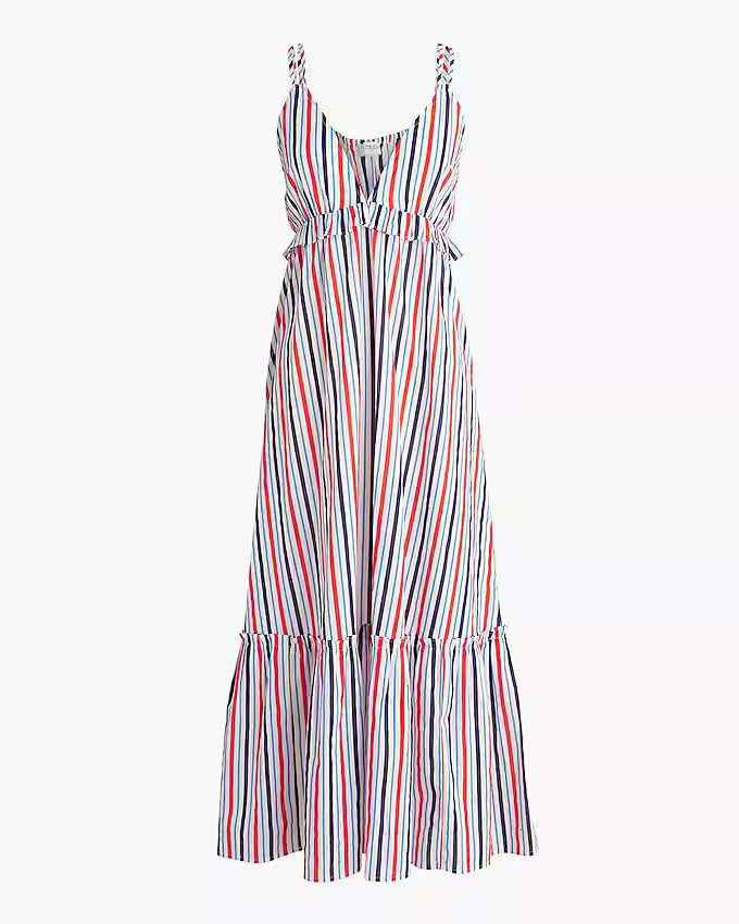 Strappy tiered midi dress | J.Crew Factory