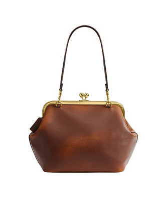 Kiss-Lock Medium Loved Leather Frame Shoulder Handbag 27 | Macy's
