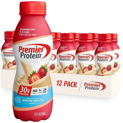 Premier Protein Nutritional Shake - Strawberries & Cream - 11.5 fl oz/12pk | Target