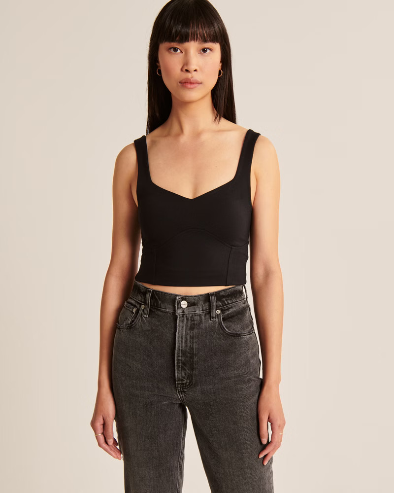 Women's Double-Layered Seamless Fabric Corset Tank | Women's Tops | Abercrombie.com | Abercrombie & Fitch (US)
