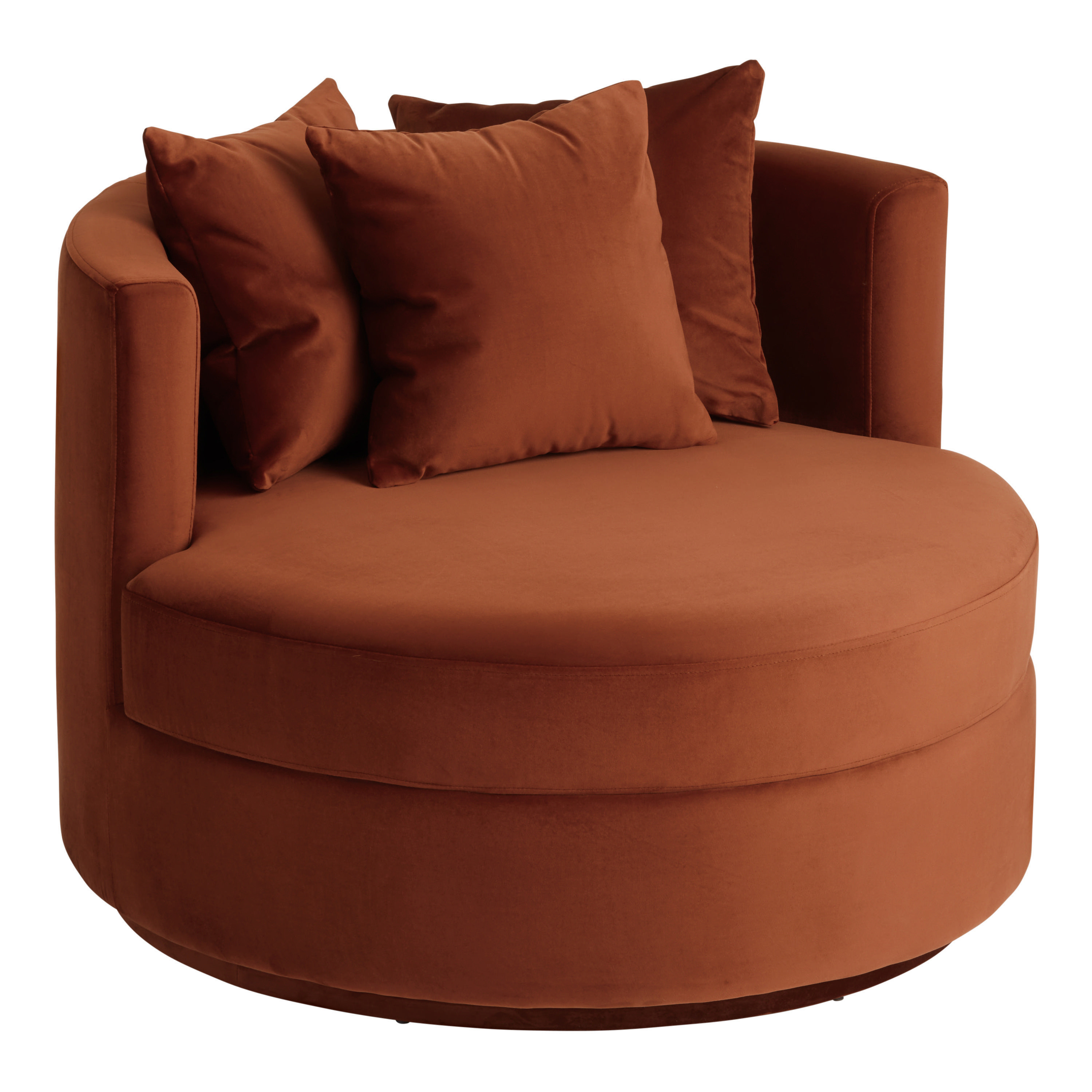 Rico Oversized Upholstered Swivel Chair | World Market