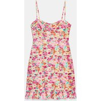 Zara - Floral Print Draped Mini Dress - Multicolored - Xs - Woman | Zara US