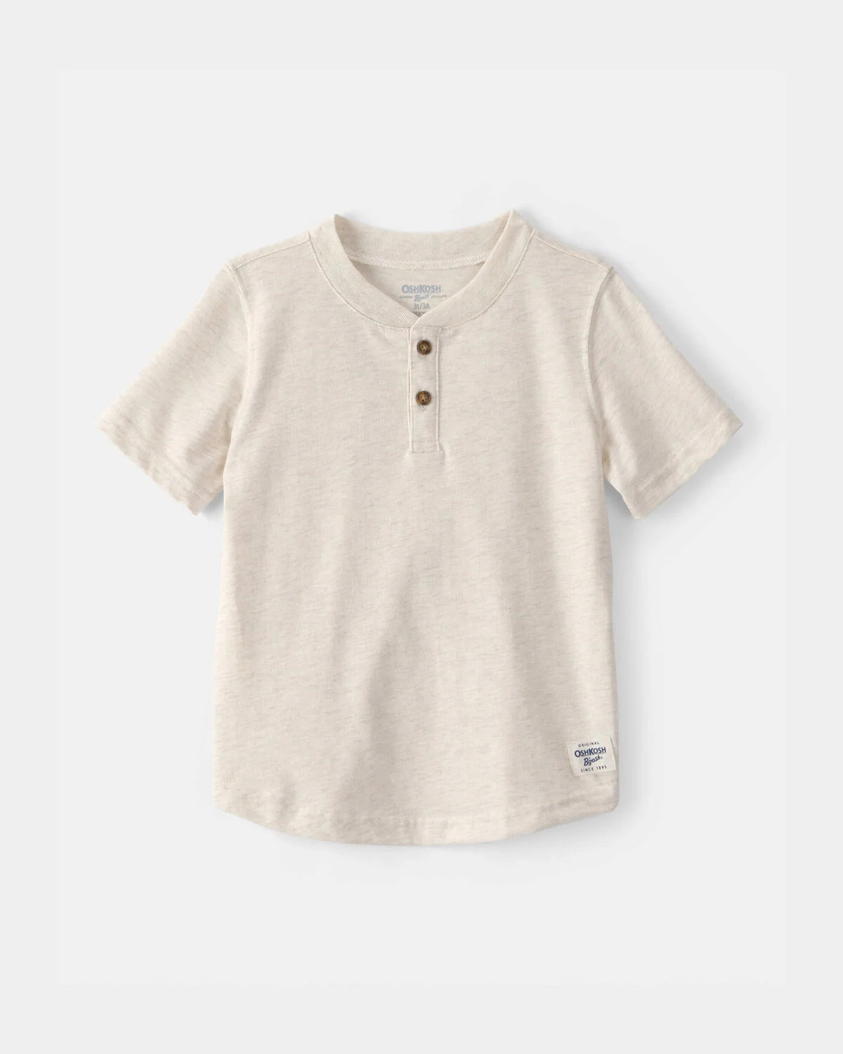 Toddler Boy Short-Sleeve Henley T-Shirt - Cream | Carter's Inc