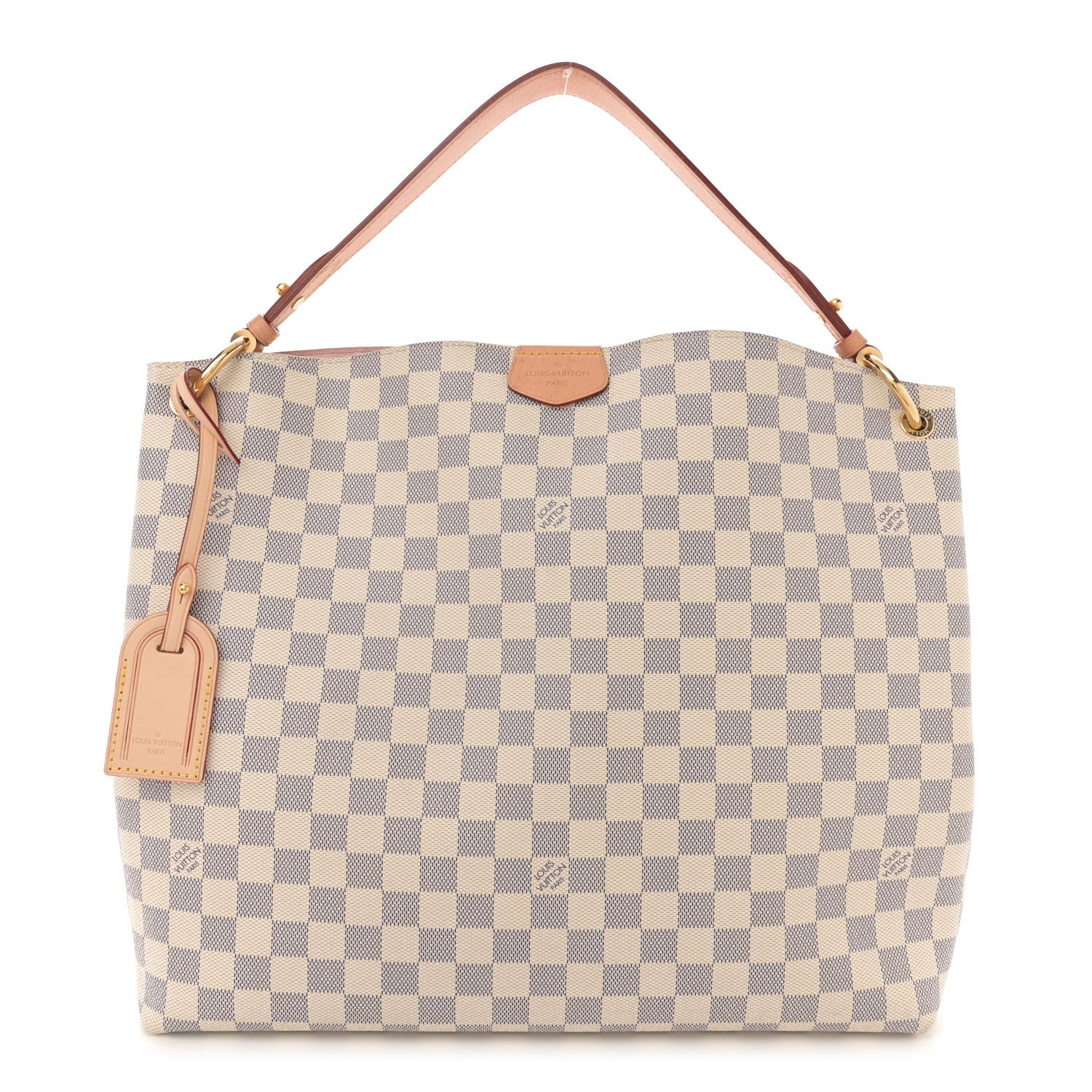 Damier Azur Graceful MM Rose Ballerine | FASHIONPHILE (US)