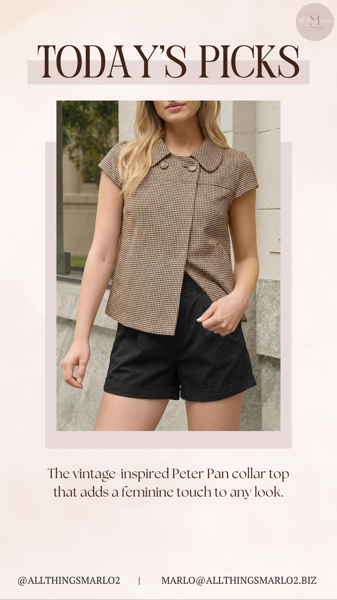 The vintage-inspired Peter Pan collar top that adds a feminine touch to any look. 

 #LTKSeasonal #LTKWorkwear #LTKTravel