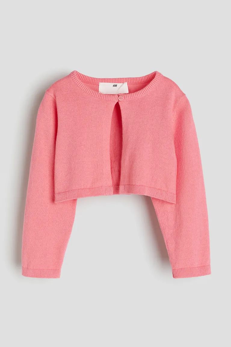Fine-knit Bolero Sweater - Pink - Kids | H&M US | H&M (US + CA)