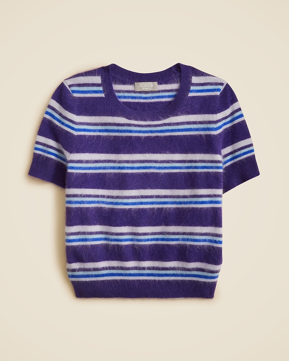Brushed cashmere relaxed T-shirt in stripe | J. Crew US