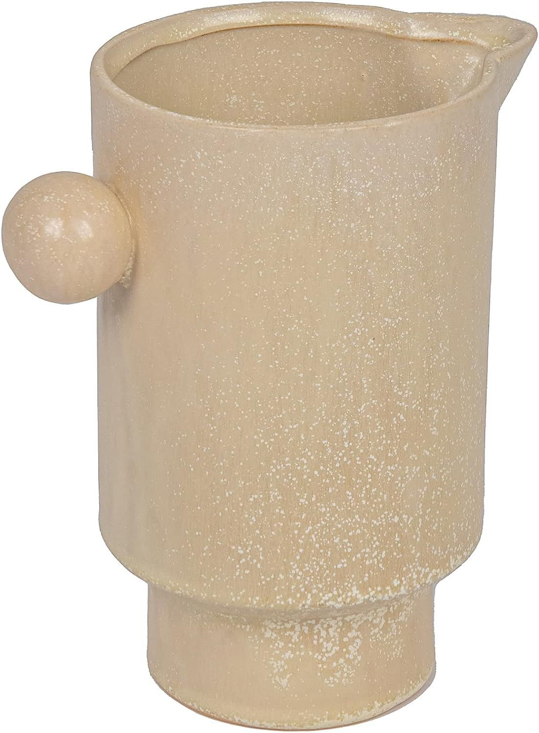 Creative Co-Op Modern Small Stoneware Pitcher or Vase, Beige,24 oz. | Amazon (US)
