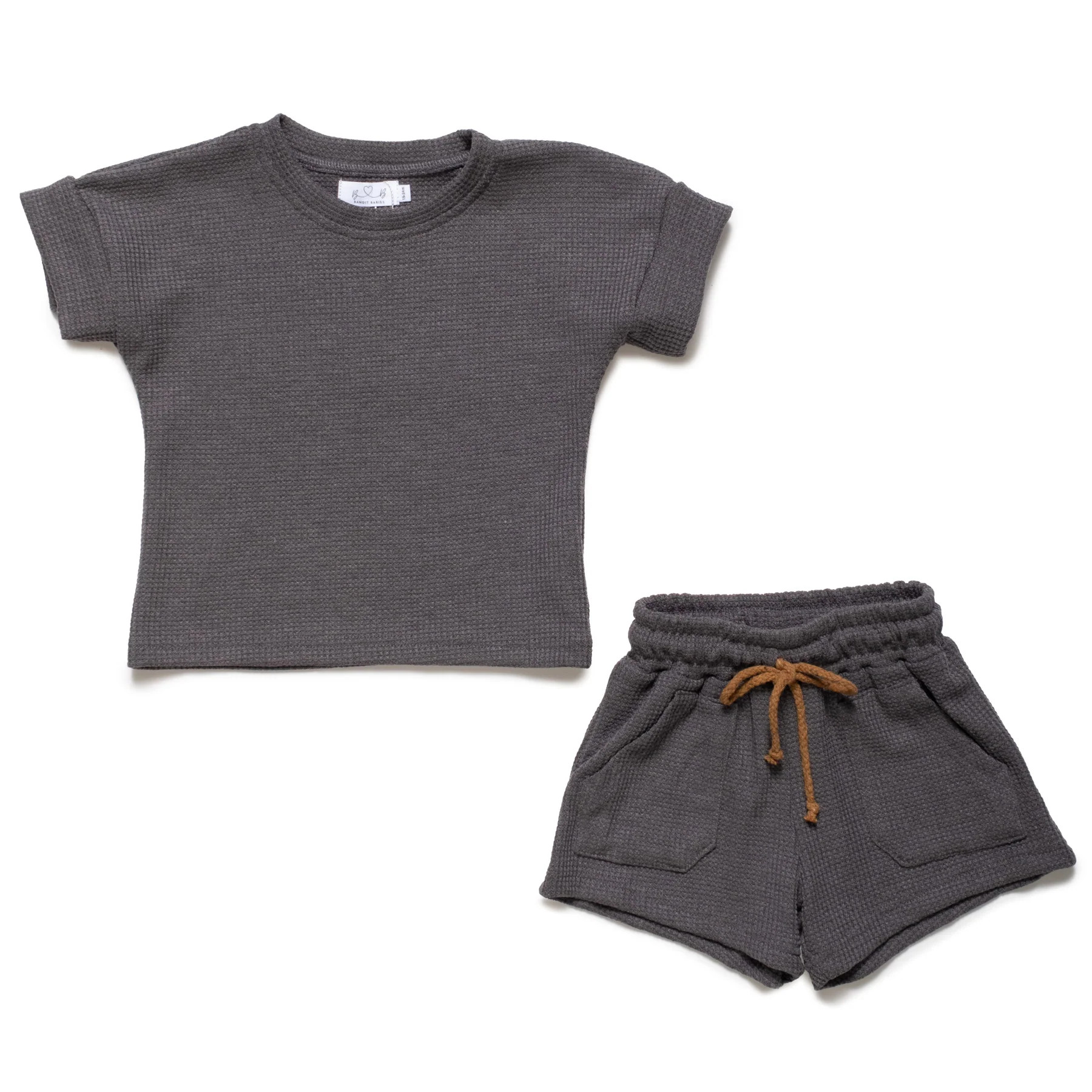 Charcoal Waffle Set | Bandit Babies