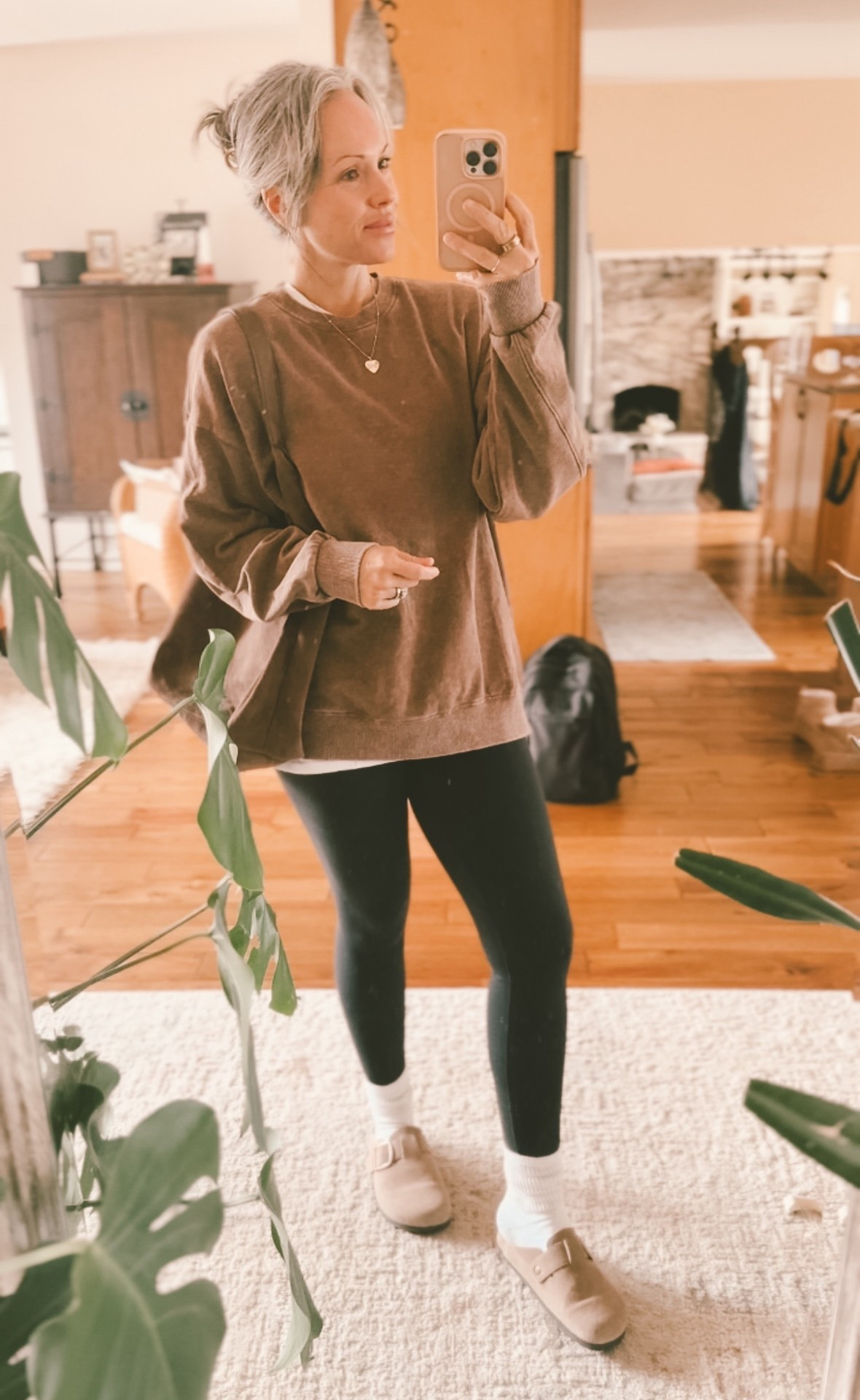 Casual look….love this oversized sweatshirt, it’s got an acid wash, it’s great quality and so soft! I sized up one to a medium! #oversizedsweatshirt #athleisure #casualootd #leggings 

#LTKmomlife #LTKootd #LTKOver40
