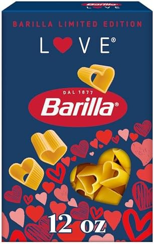 Barilla Limited Edition Love Pasta, Non-GMO Heart Shaped Pasta Made with Durum Wheat Semolina - K... | Amazon (US)