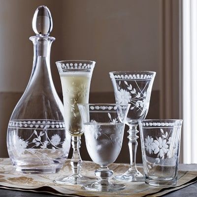 Vintage Etched Glassware Collection | Williams-Sonoma