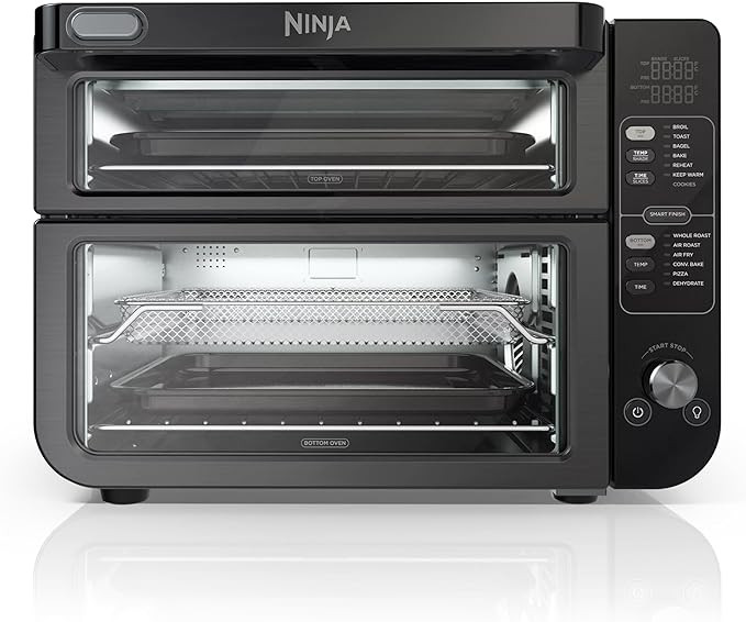 Ninja, Toaster Oven, Double Oven with FlexDoor, FlavorSeal & Smart Finish, Rapid Top Oven, Air Fr... | Amazon (US)