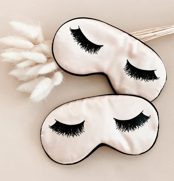EYELASHES Sleep Mask for Women Bridesmaids Gift Slumber Party Favor Bachelorette Party Favors Cut... | Etsy (US)