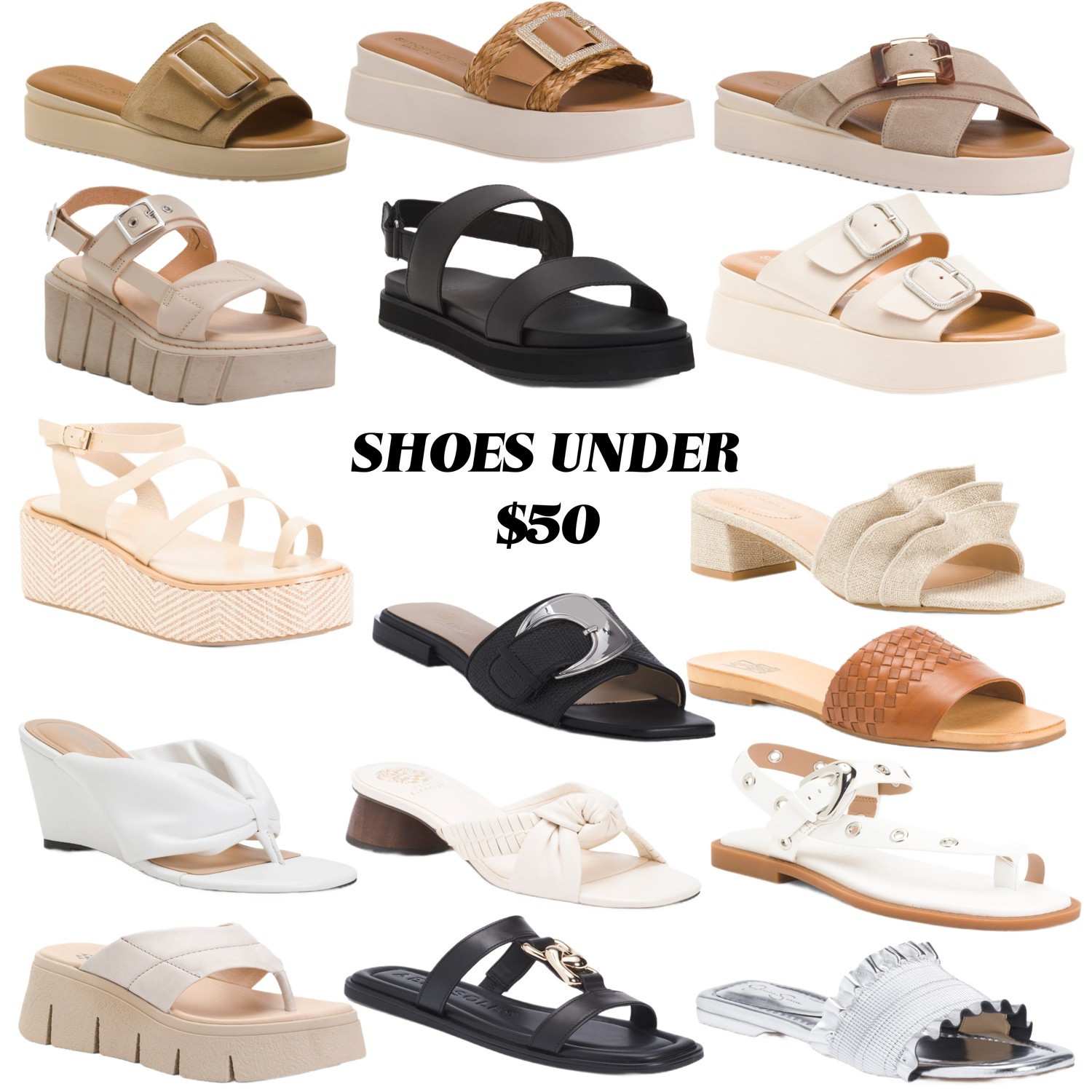 Here are my top slides and sandals picks from Marshall’s + TJMaxx under $50! Happy Shopping!🤍 

#LTKSeasonal #LTKShoeCrush #LTKFindsUnder50