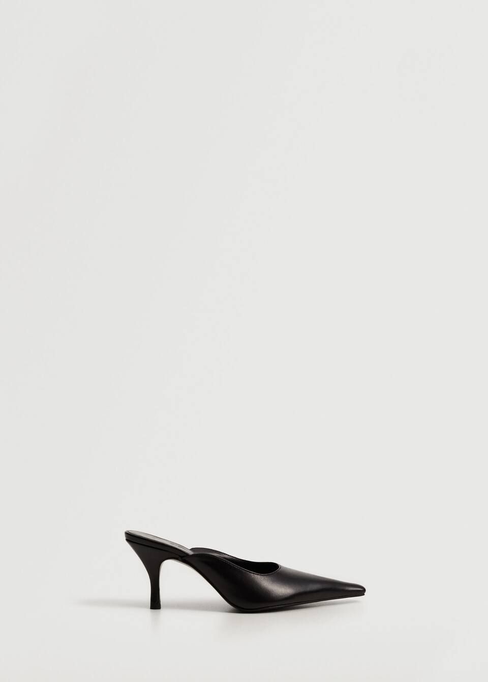 Sling back leather shoes | MANGO (US)