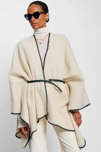 Whipstitch Blanket Cape with Belt | Nordstrom