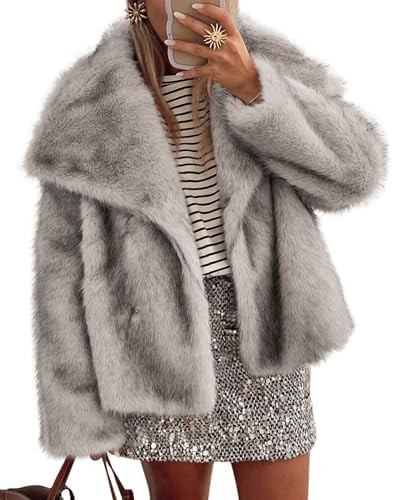 PRETTYGARDEN Womens Winter Coats 2025 Trendy Long Sleeve Furry Faux Fur Jackets Button Lapel Warm... | Amazon (US)