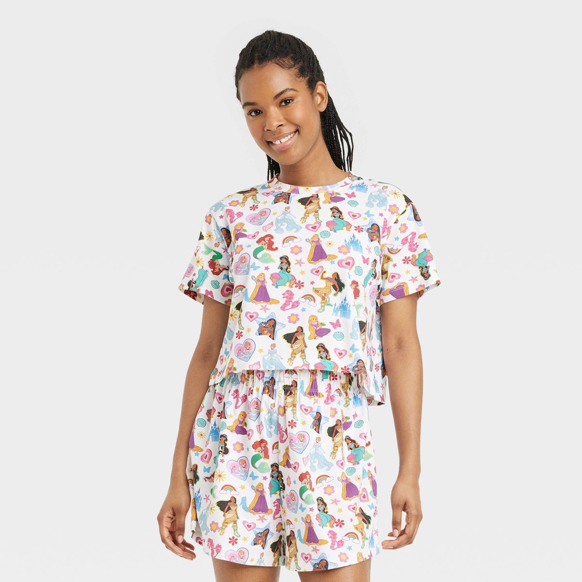 Women's Disney X Skinnydip Princess Graphic Pajama Set | Target