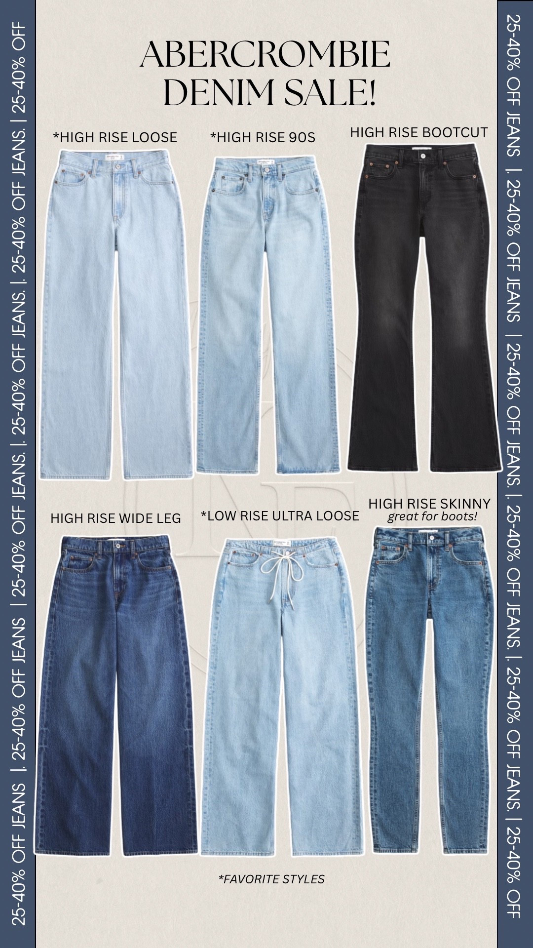 Abercrombie viral denim sale!! 25-40% off jeans + use “DENIMAF” for stackable 15% off 



#LTKootd #LTKPetite #LTKSaleAlert