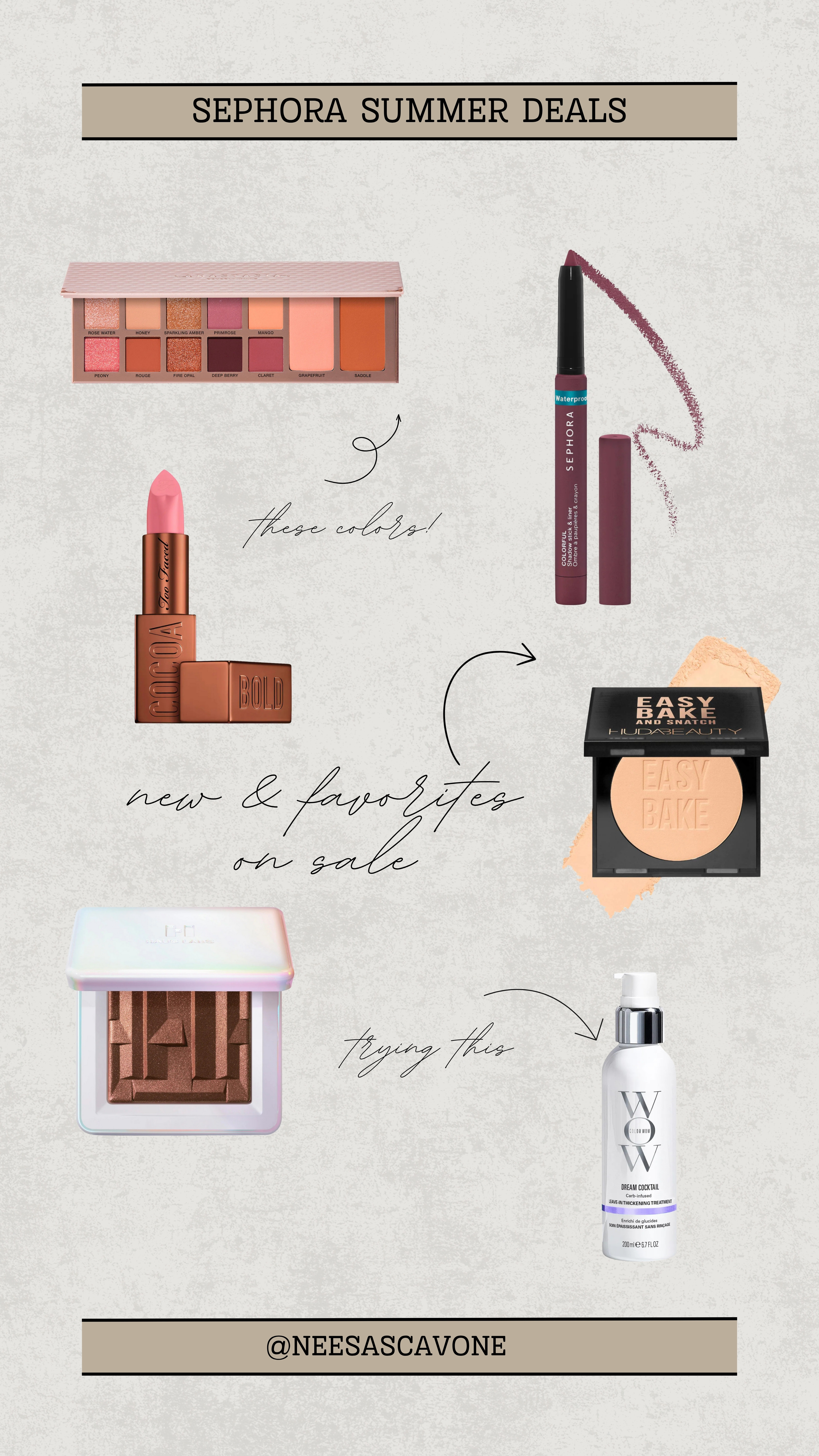 💄SEPHORA SUMMER DEALS💄
Some of my go-to products and a couple new ones I’m testing out — all on sale right now 👏🏼
That palette? Obsessed. The lip combo? Summer staple. And the WOW Dream Cocktail? Stay tuned 👀
Snag them before they’re gone! #LTKSale #LTKBeauty #SephoraSale #MakeupFavorites #BeautyOnABudget #SummerMakeup #LTKFinds #BudgetBeauty #GlowUp #MakeupSteals #CleanGirlMakeup #SephoraHaul #BeautyMustHaves #NewAndNoteworthy #LTKUnder50 

 #LTKSaleAlert #LTKFindsUnder50 #LTKBeauty