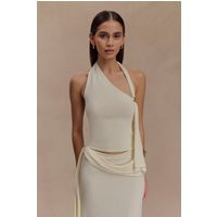 Xanthia Knit Halter Top - Ivory I MESHKI I Size S | MESHKI US