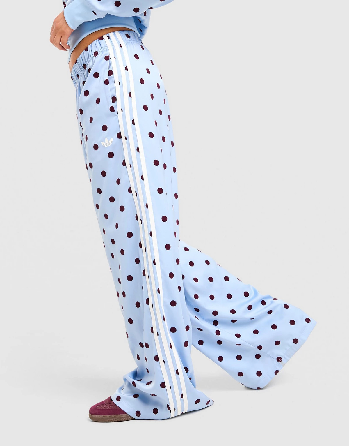 Blue adidas Originals Satin Polka Dots Wide Leg Pant | JD Sports UK | JD Sports (UK)