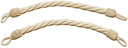 Pair of Large 1 inch (25mm) Thick, Natural, Linen Color Rope Tiebacks|18 inches (46cm) Long|Indoo... | Amazon (US)