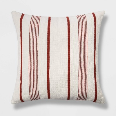 Oversized Woven Textured Striped Square Throw Pillow - Threshold™ | Target