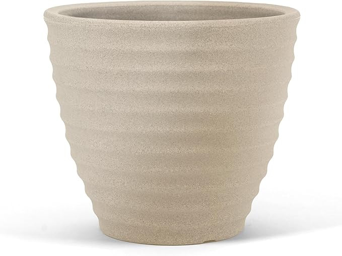 ARBORA 20" Ibiza Polyresin Indoor and Outdoor Planter with Classic Cream Finish - Durable, Weathe... | Amazon (US)