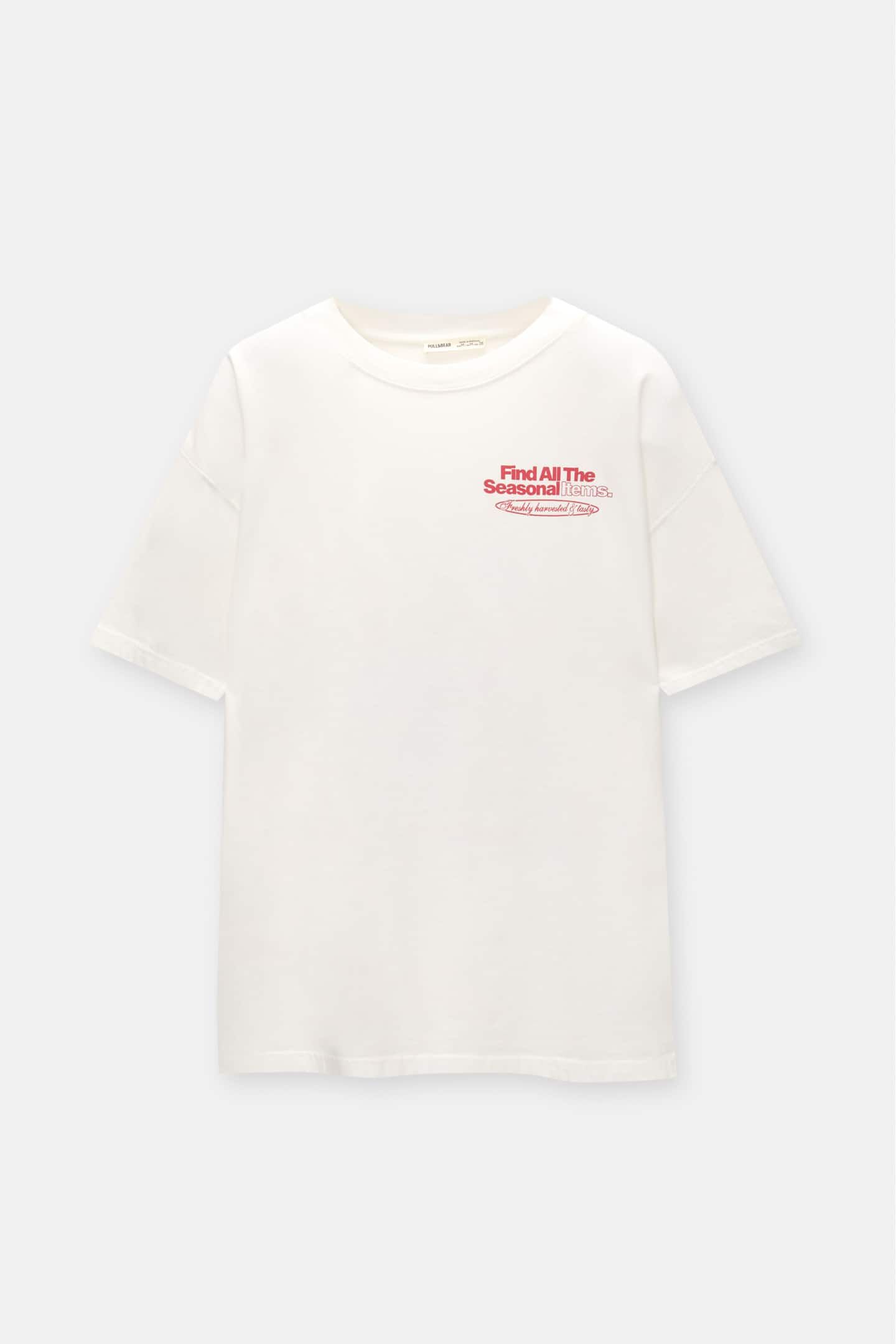 Short sleeve fruit print T-shirt | PULL and BEAR UK
