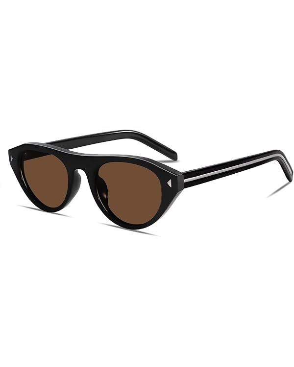 TYA Retro Oval Sunglasses for Women Men Trendy Narrow Shades Vintage Cat Eye UV400 Protection Sun... | Amazon (US)