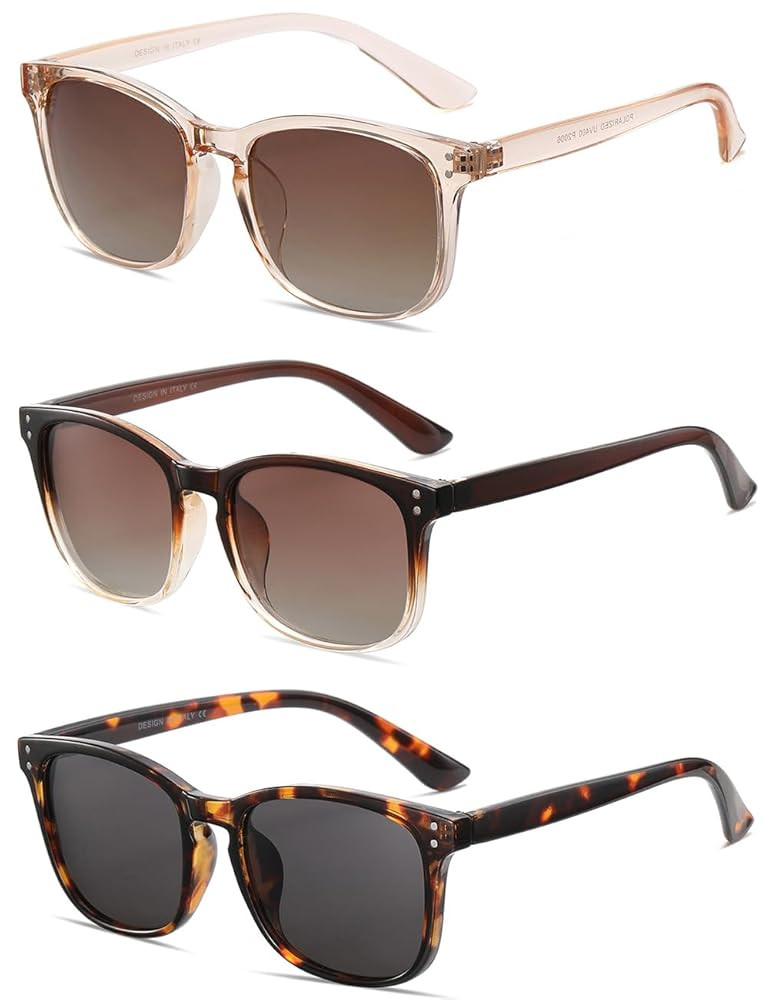 A3 Transparent Brown+brown Gradient+dark Tortoise Grey(3 Pack) | Amazon (US)